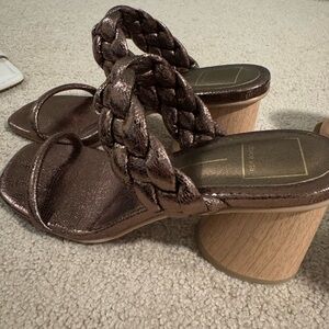 Dolce Vita Braided Metallic Sandals